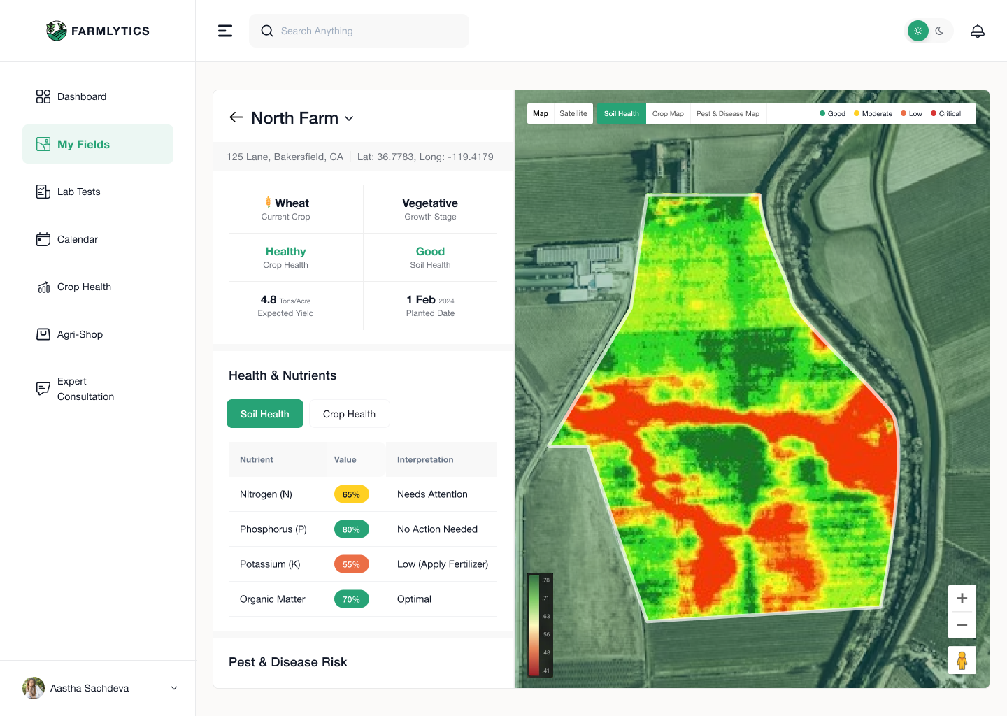 A Smart, Simple Platform for Complete Farm Management 5 My Fields 1