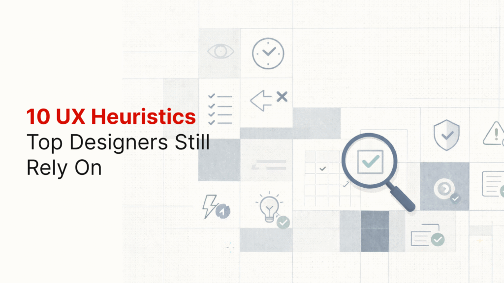 10 UX Heuristics Top Designers Still Rely On in 2026 1 UX Heuristics principles including consistency error prevention and minimalist design
