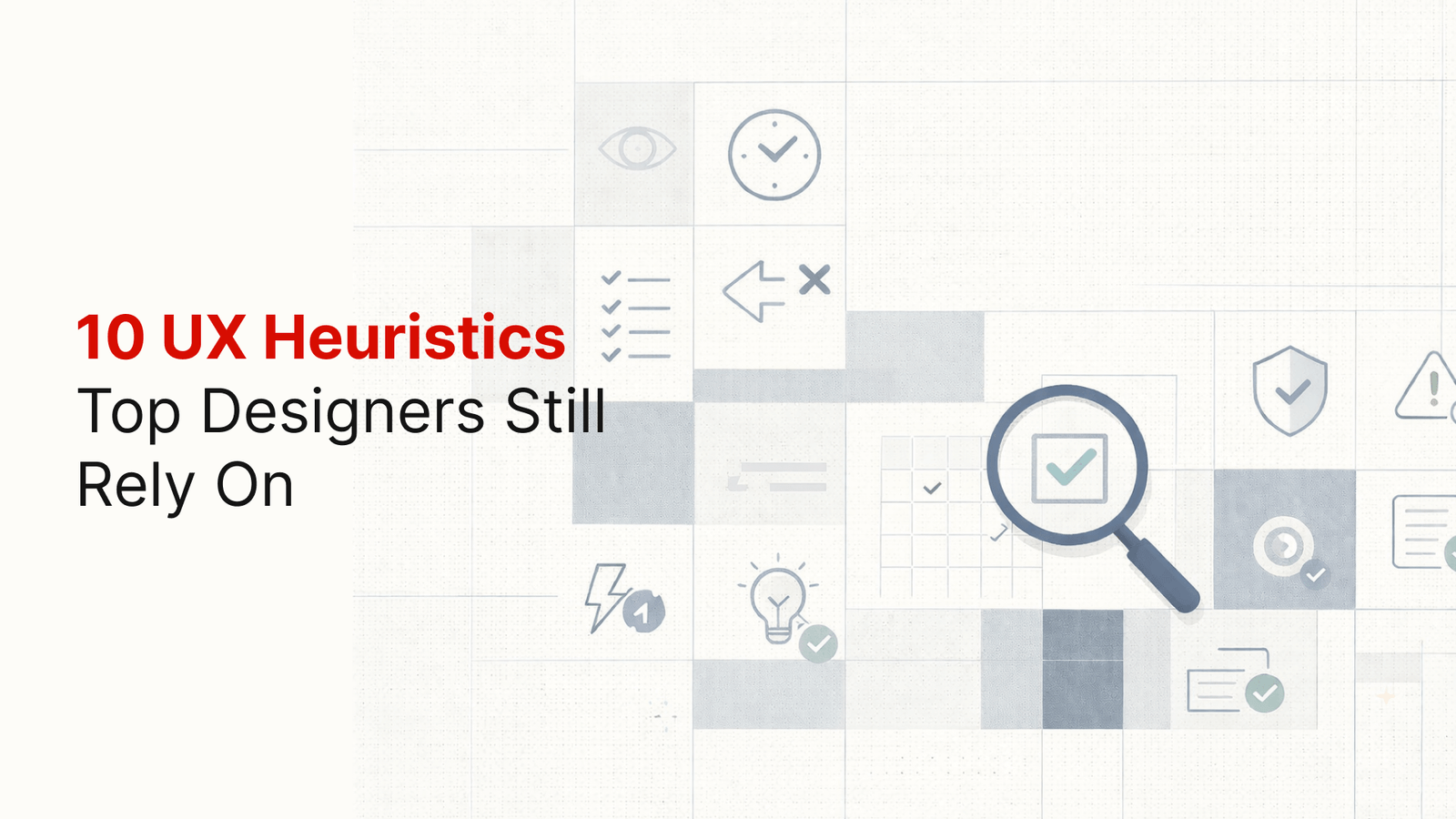 UX Heuristics principles including consistency error prevention and minimalist design